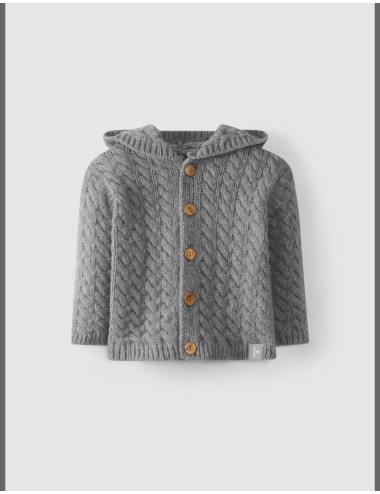 Cardigan tricoté avec capuche