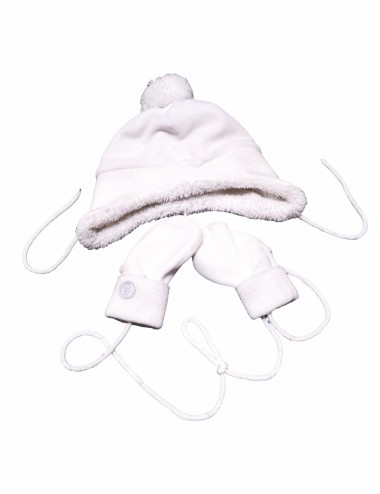 Bonnet et gant  blanc OB 1-3 M