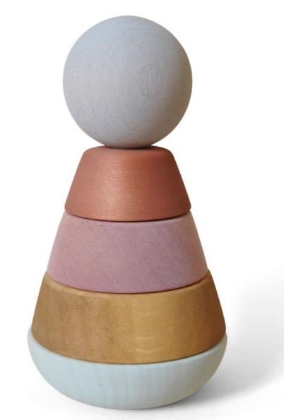 Tour empilable en bois - Pastel