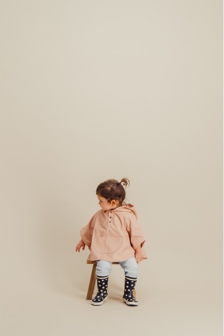 Cape de pluie Vieux rose 6/8 ans