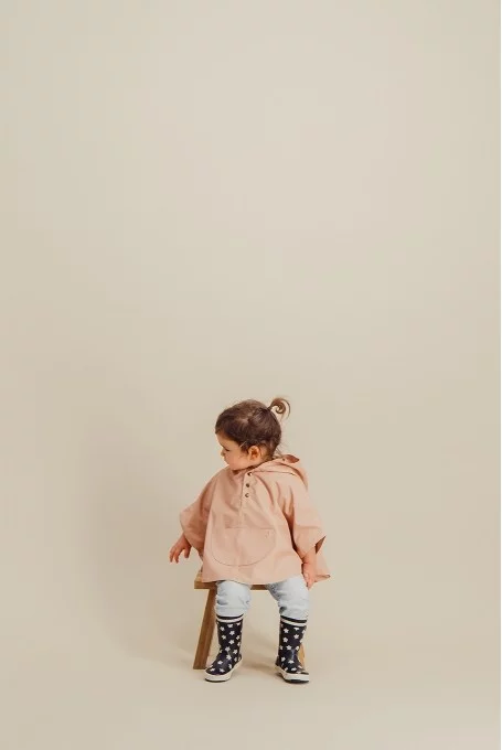 Cape de pluie Vieux rose 6/8 ans