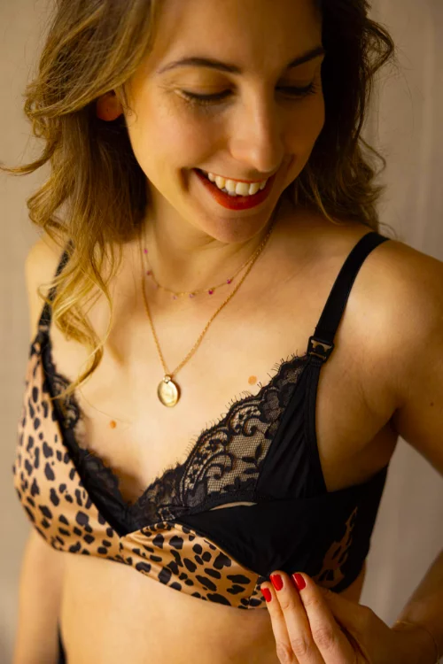 Soutien gorge d'allaitement Fauve