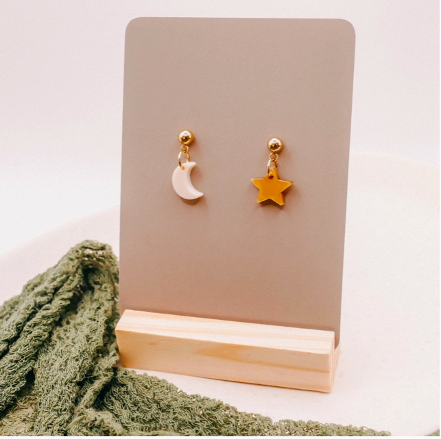 Boucles d'oreilles en acier inoxydable acrylique