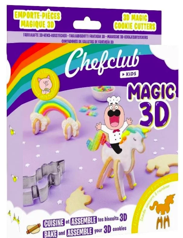 Biscuits licorne 3D emporte-pièces Chefclub
