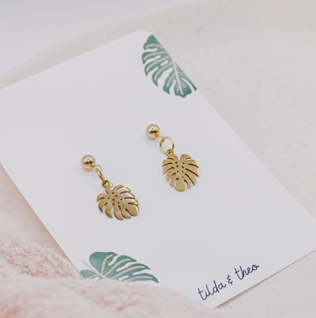 Boucles d'oreilles Monstera