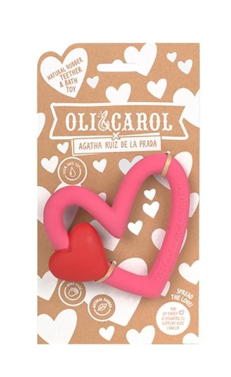 Hochet coeur en caoutchouc