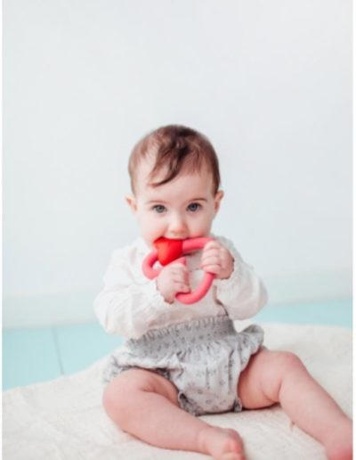 Hochet coeur en caoutchouc