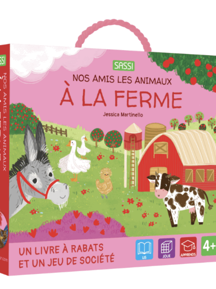 A la ferme : un livret à rabats et un jeu de société : 4+