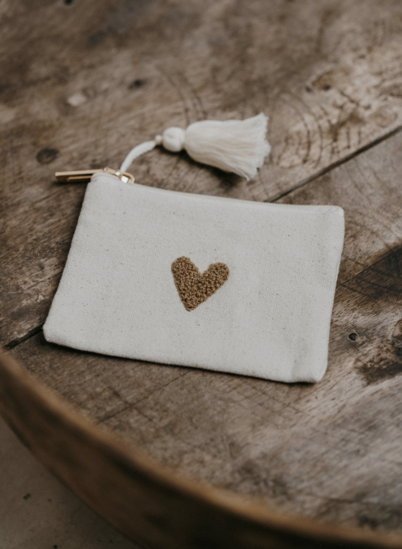 Porte-monnaie en tissu – Beige