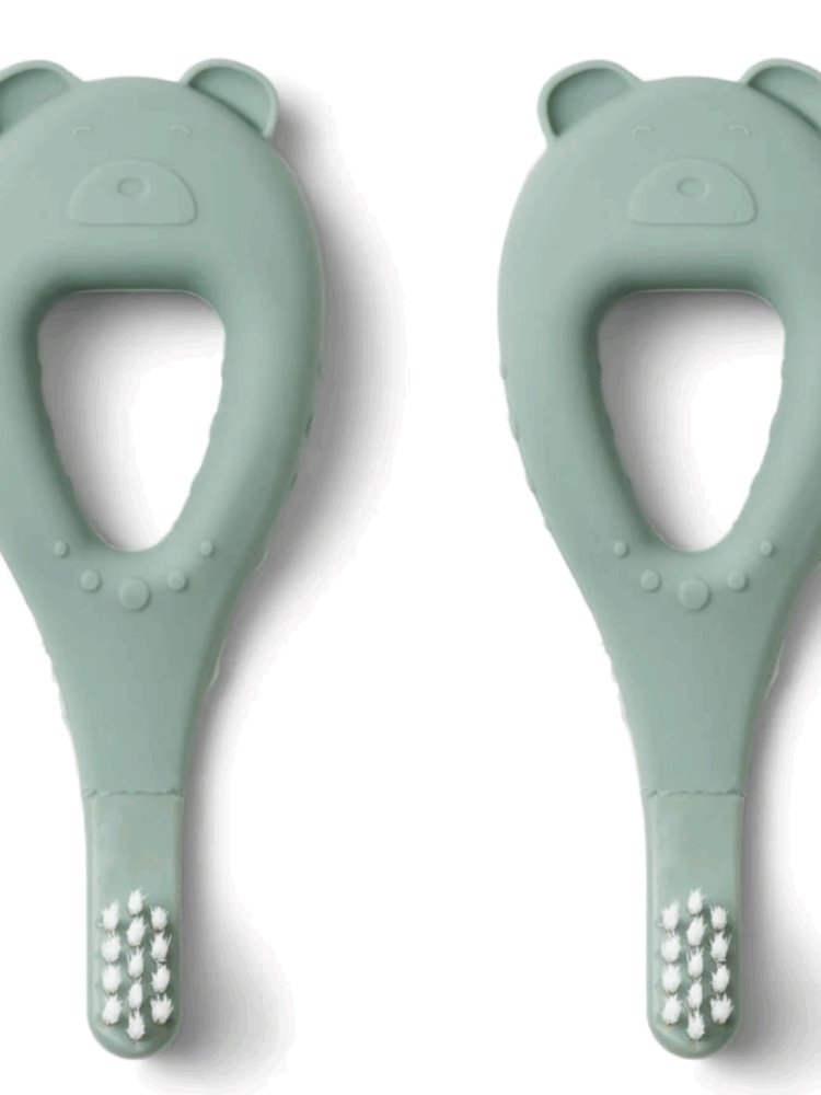 Brosses à dents vert menthe