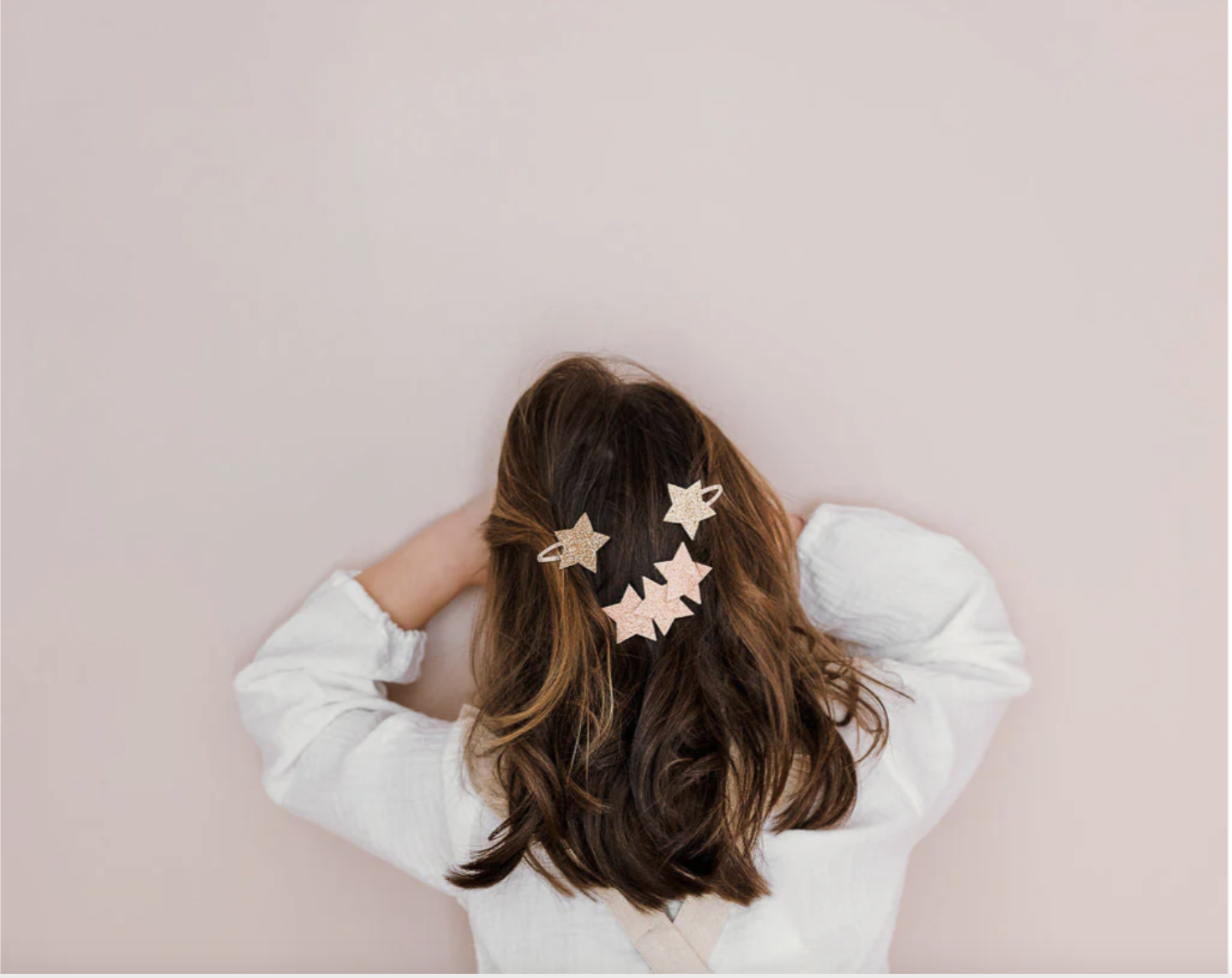 Barrettes étoiles - Glitter rose (paire) – Image 2