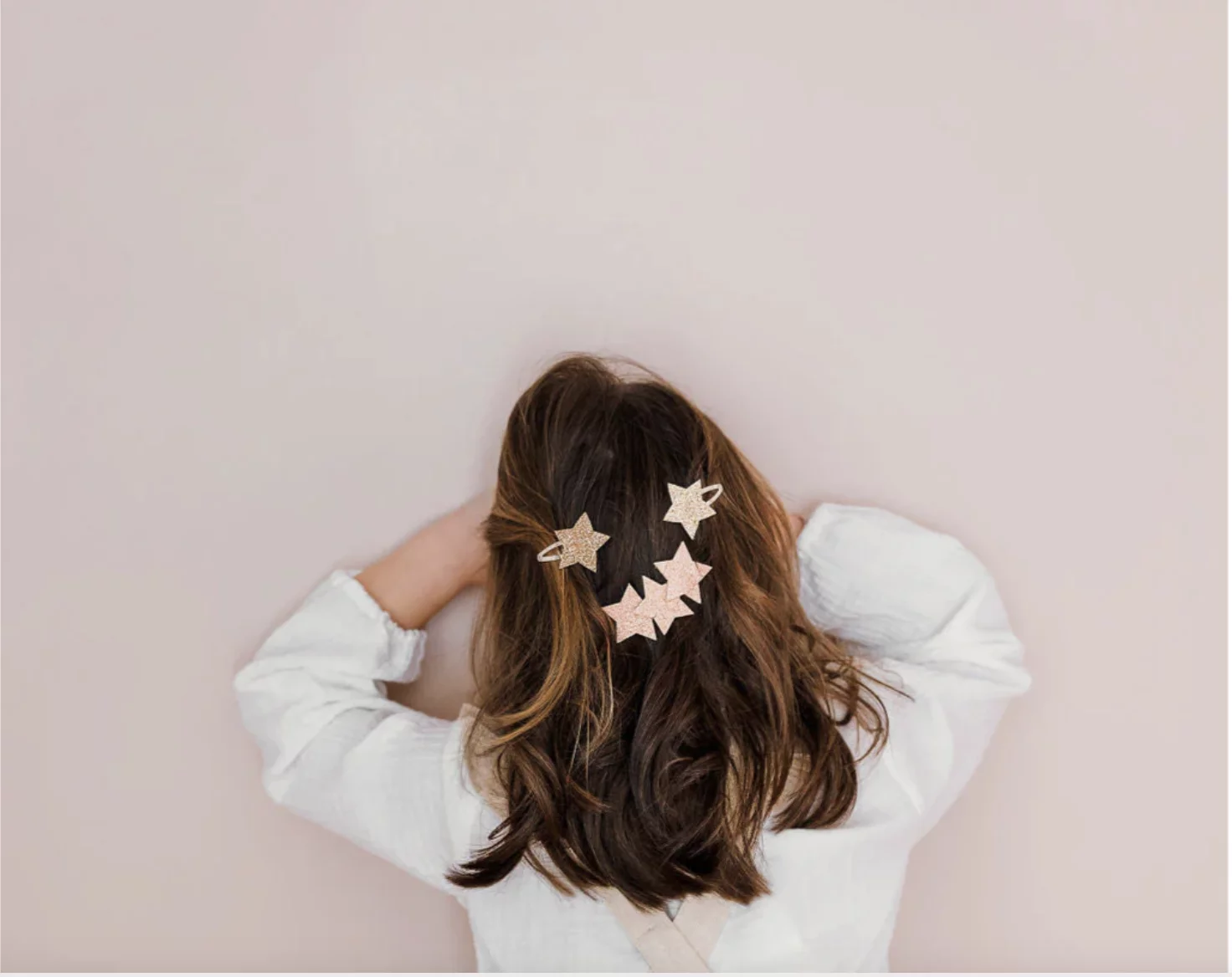 Barrettes étoiles - Glitter rose (paire) – Image 2