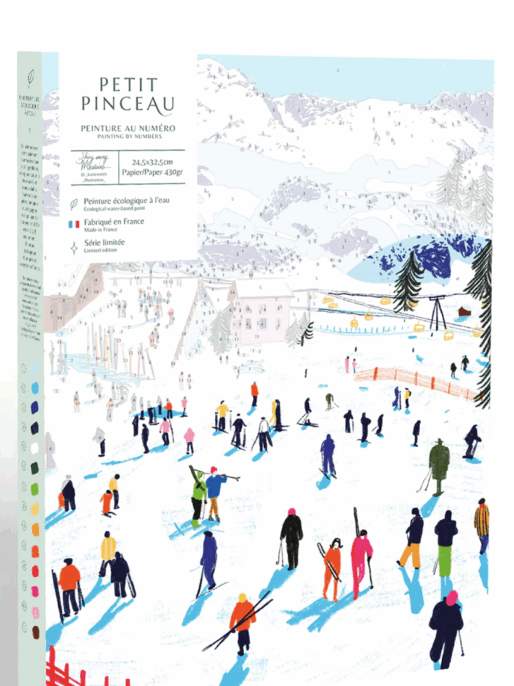 Kit peinture au numéro - Skiing among montains