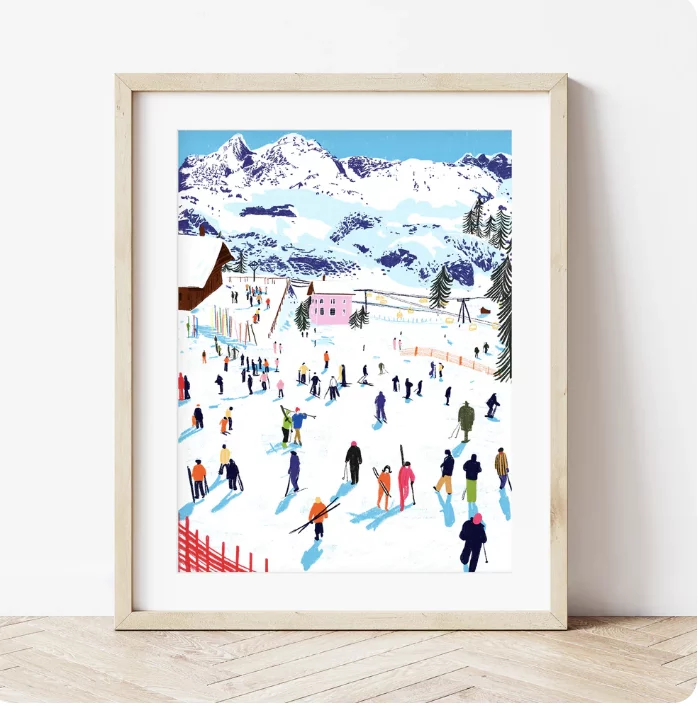 Kit peinture au numéro - Skiing among montains – Image 3