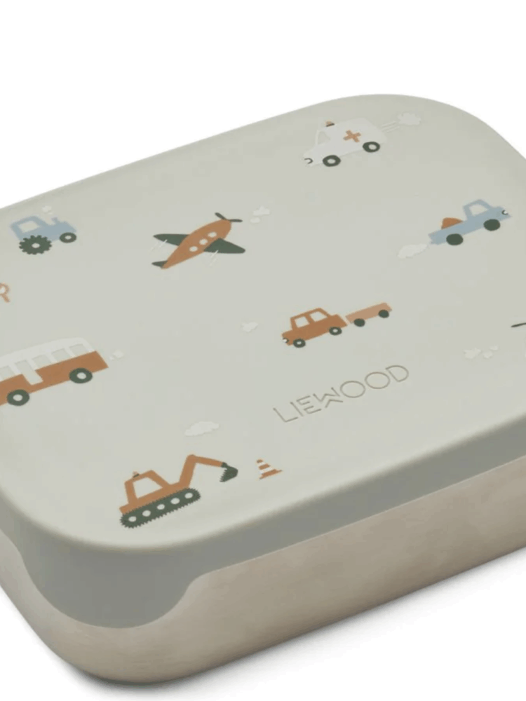 Boîte à lunch Arthur mélange véhicules/bleu