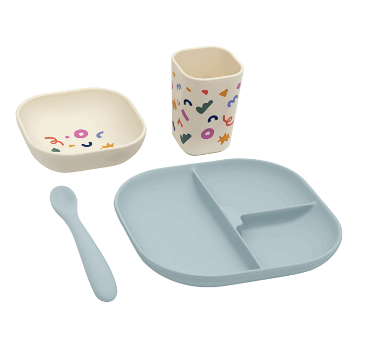 set de service de table bleu