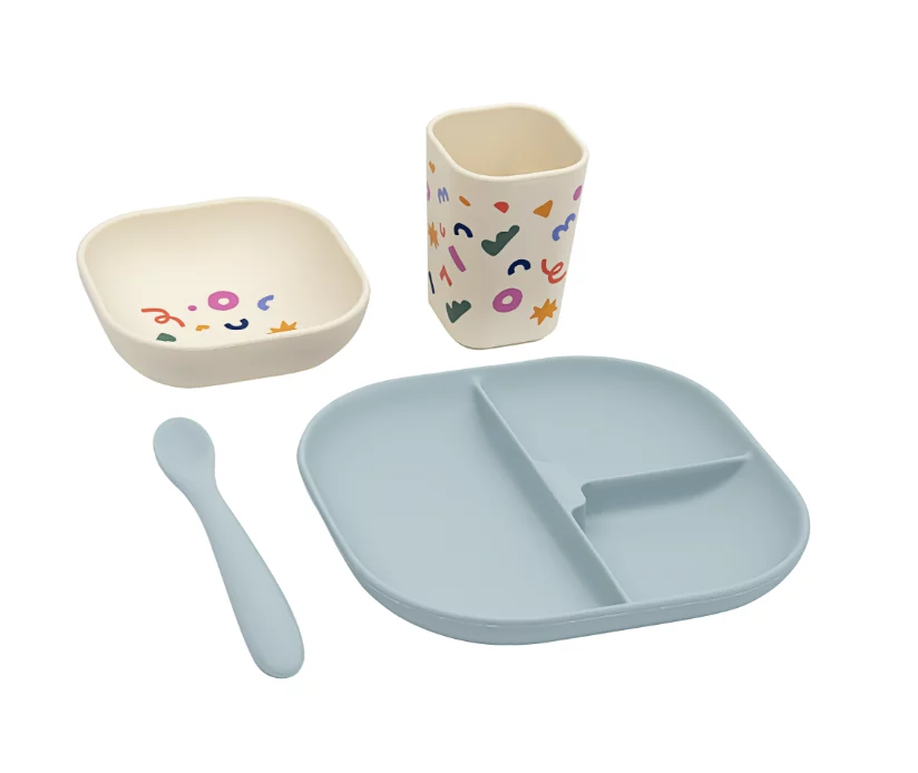 set de service de table bleu