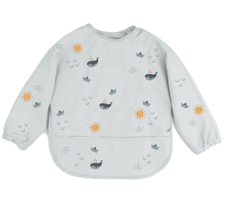 Bavoir à manches longues en origami