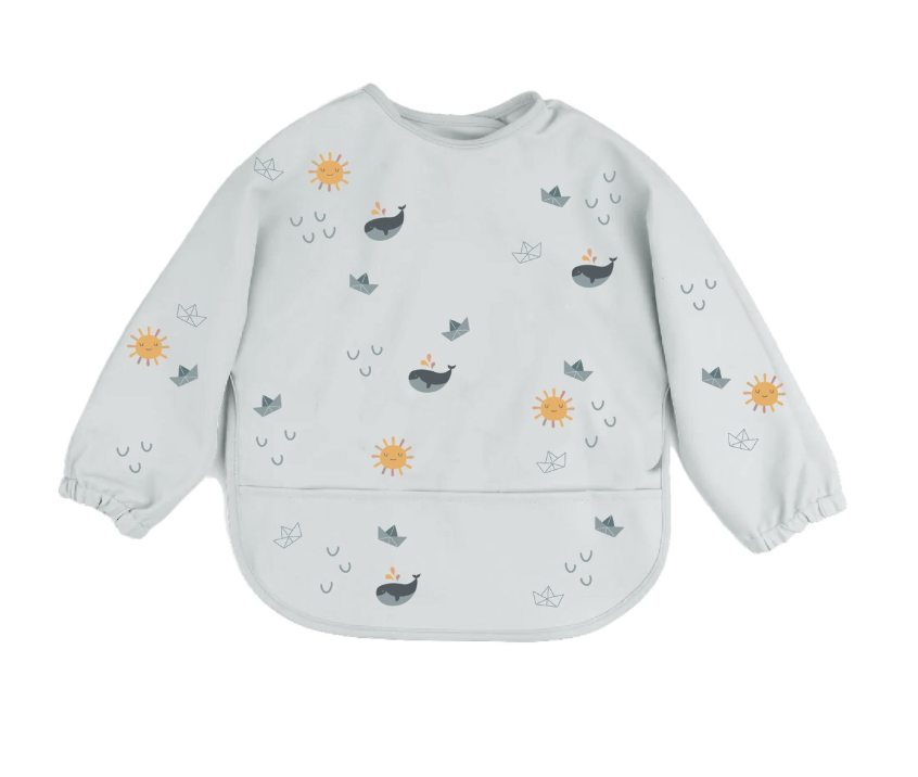 Bavoir à manches longues en origami