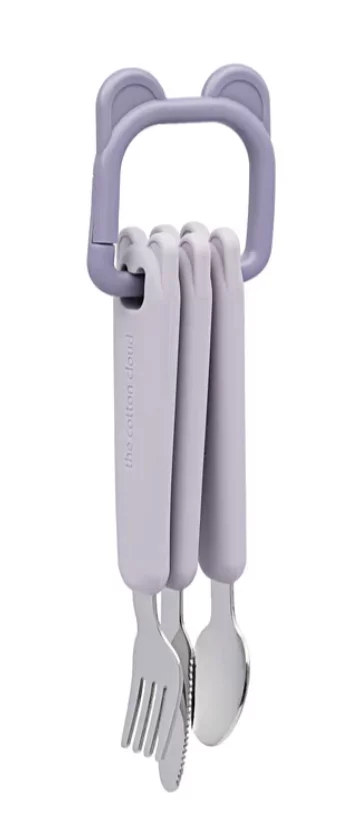 Ensemble de couverts en acier lila