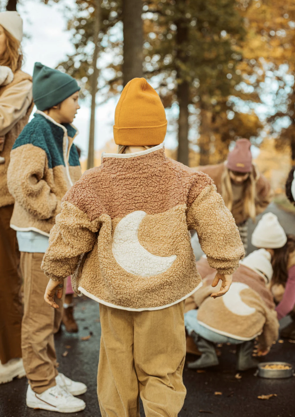 Polaire petit ours en peluche MOON JACKET canneberge