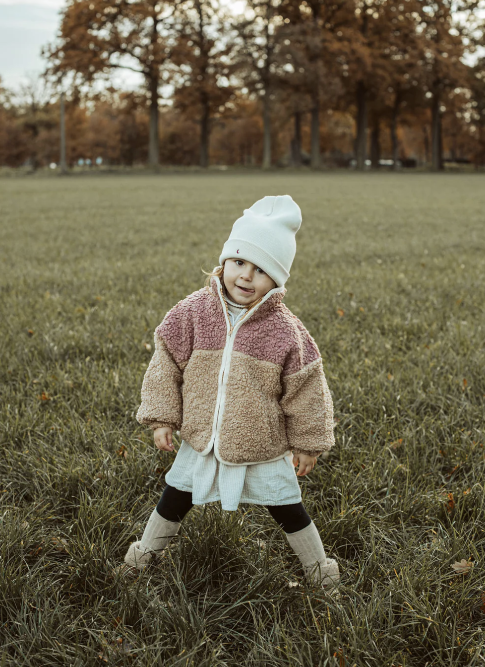 Polaire petit ours en peluche MOON JACKET canneberge – Image 3