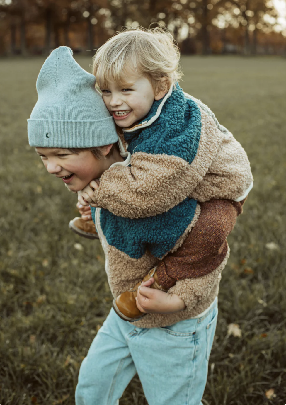 Polaire petit ours en peluche VESTE LUNE bleue – Image 3