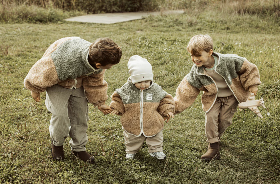 Polaire petite veste de soleil en peluche vert doux – Image 2