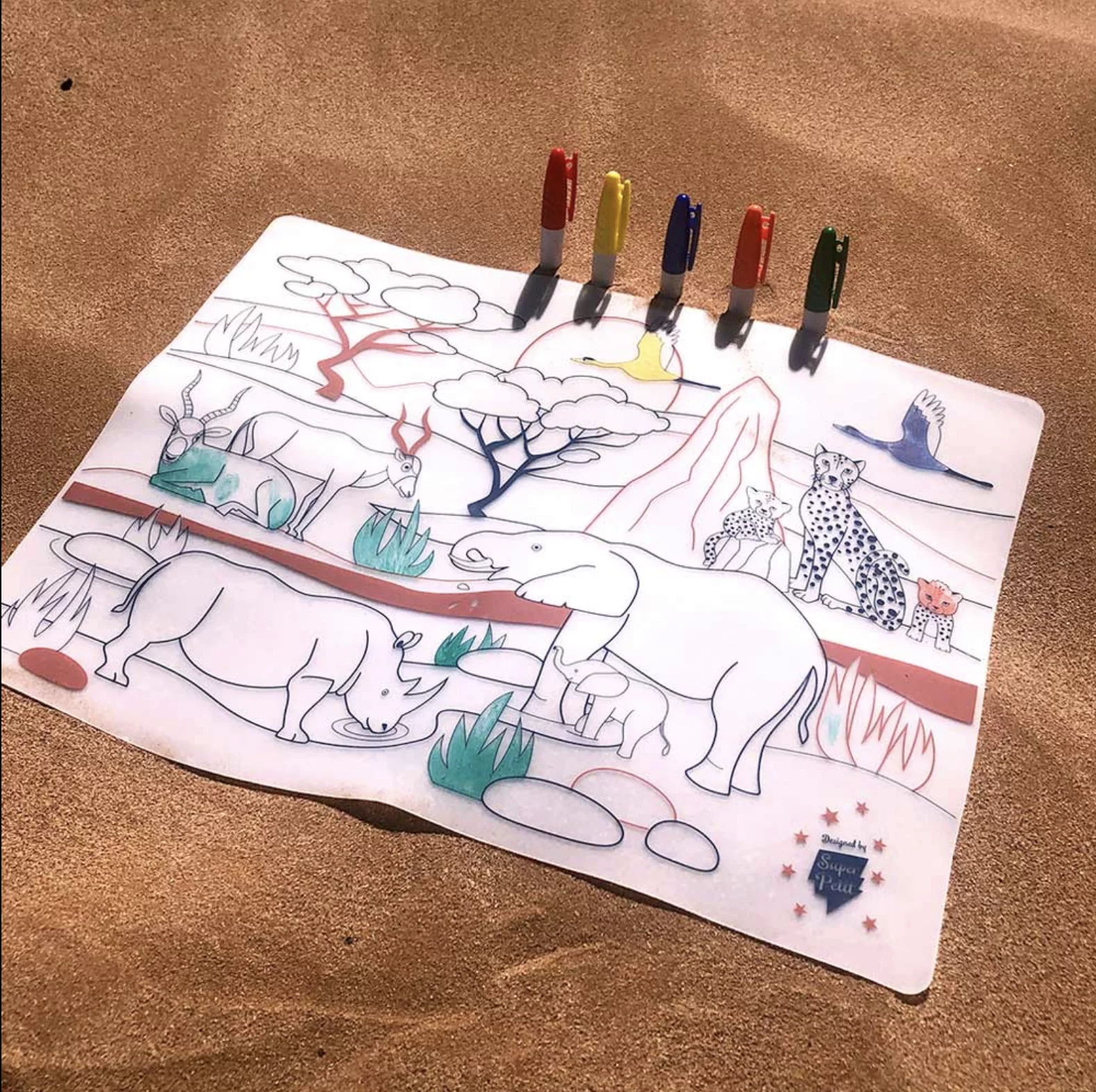 Savane – Set de Table à Colorier – Image 2