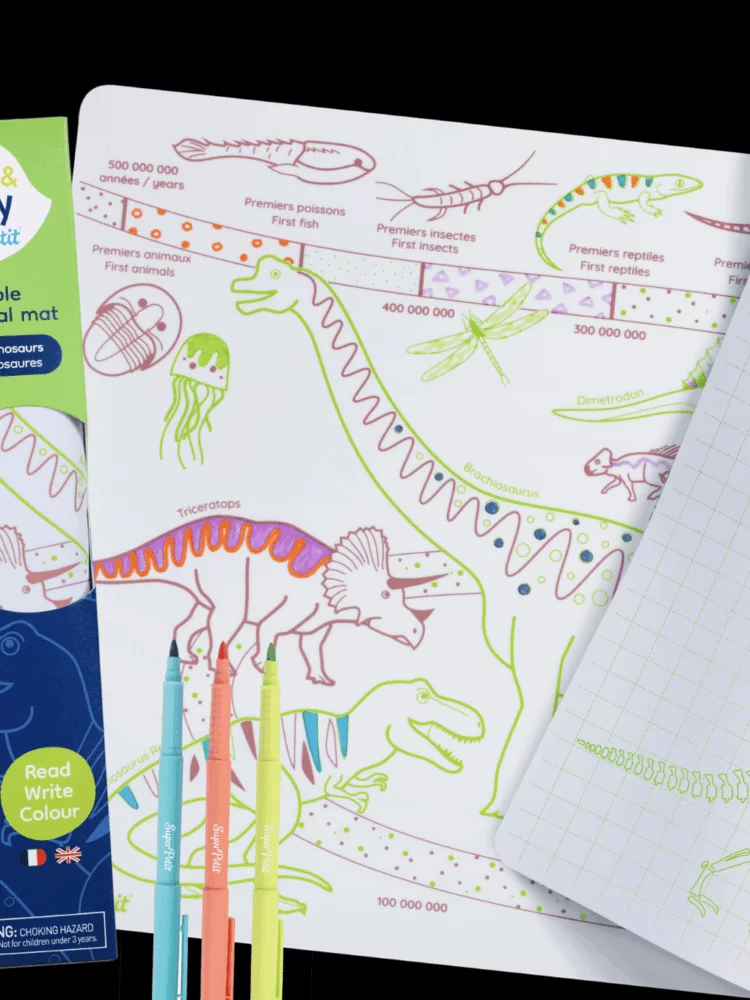 L’ère des dinosaures - Set de table à colorier
