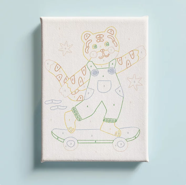 Kit de peinture au numéro pour les enfants - Titi skate – Image 2