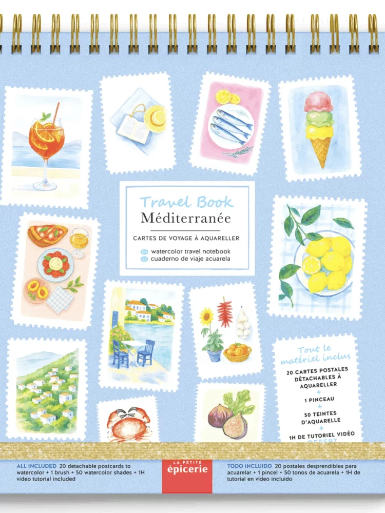 Travel Book - Carnet aquarelle - thème Méditerrannée