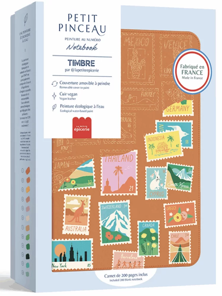 Carnet à peindre - Notebook peinture au numéro - Petit Pinceau - Timbre