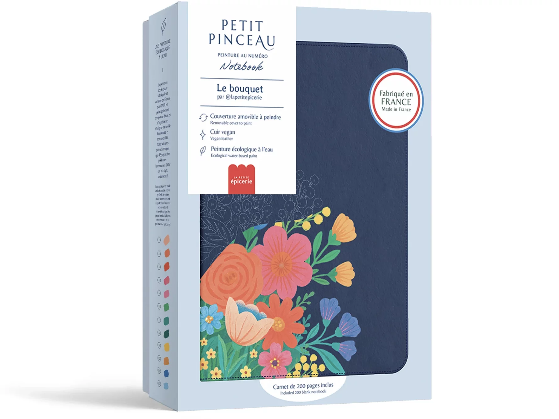 Carnet à peindre - Notebook peinture au numéro - Petit Pinceau - Bouquet