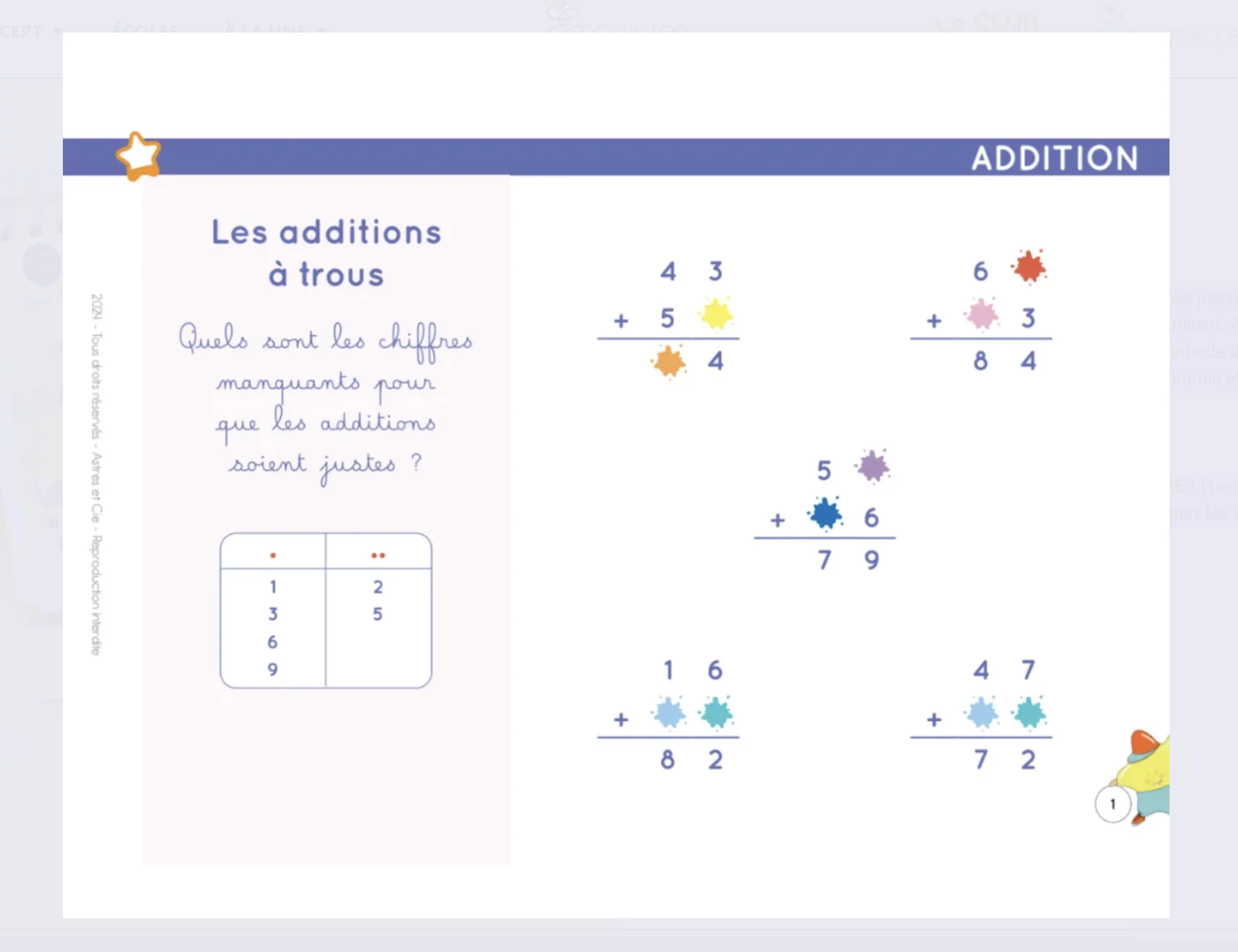 Chevalet Savoir jongler en calcul – Image 3