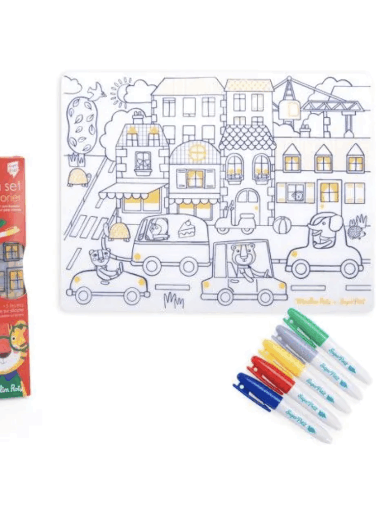 Set de table à colorier, Les Popipop