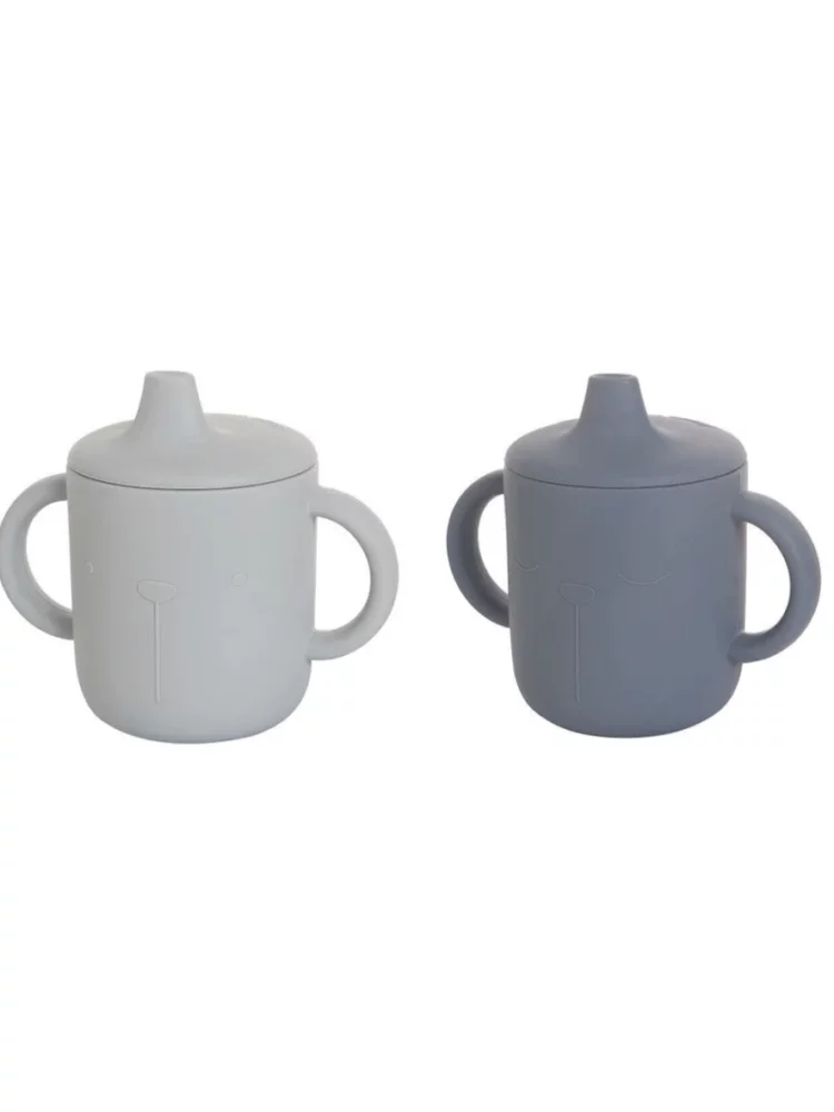 Tasse à bec en silicone Ours indigo / ciel bleu