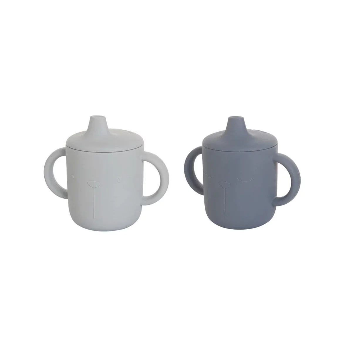 Tasse à bec en silicone Ours indigo / ciel bleu