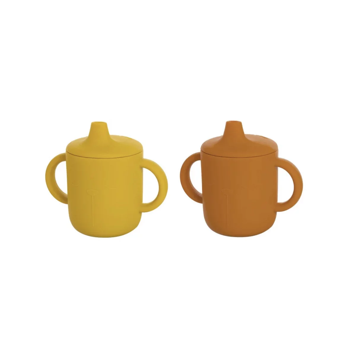 Tasse à bec en silicone Ours moutarde / cannelle en silicone