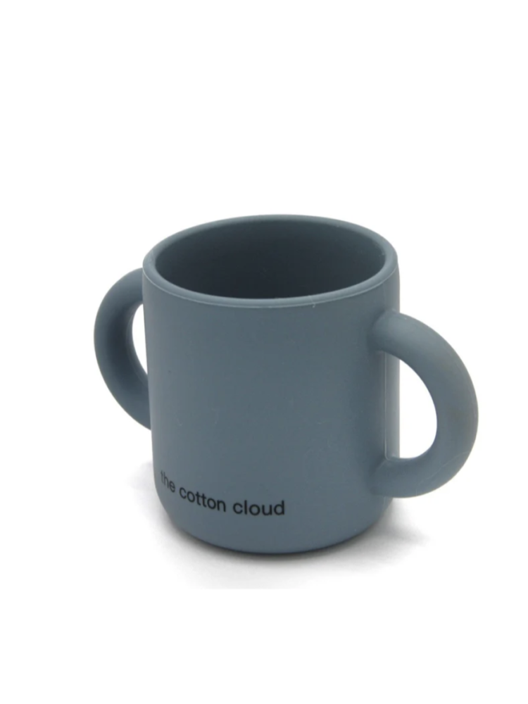 Tasse en silicone bleu