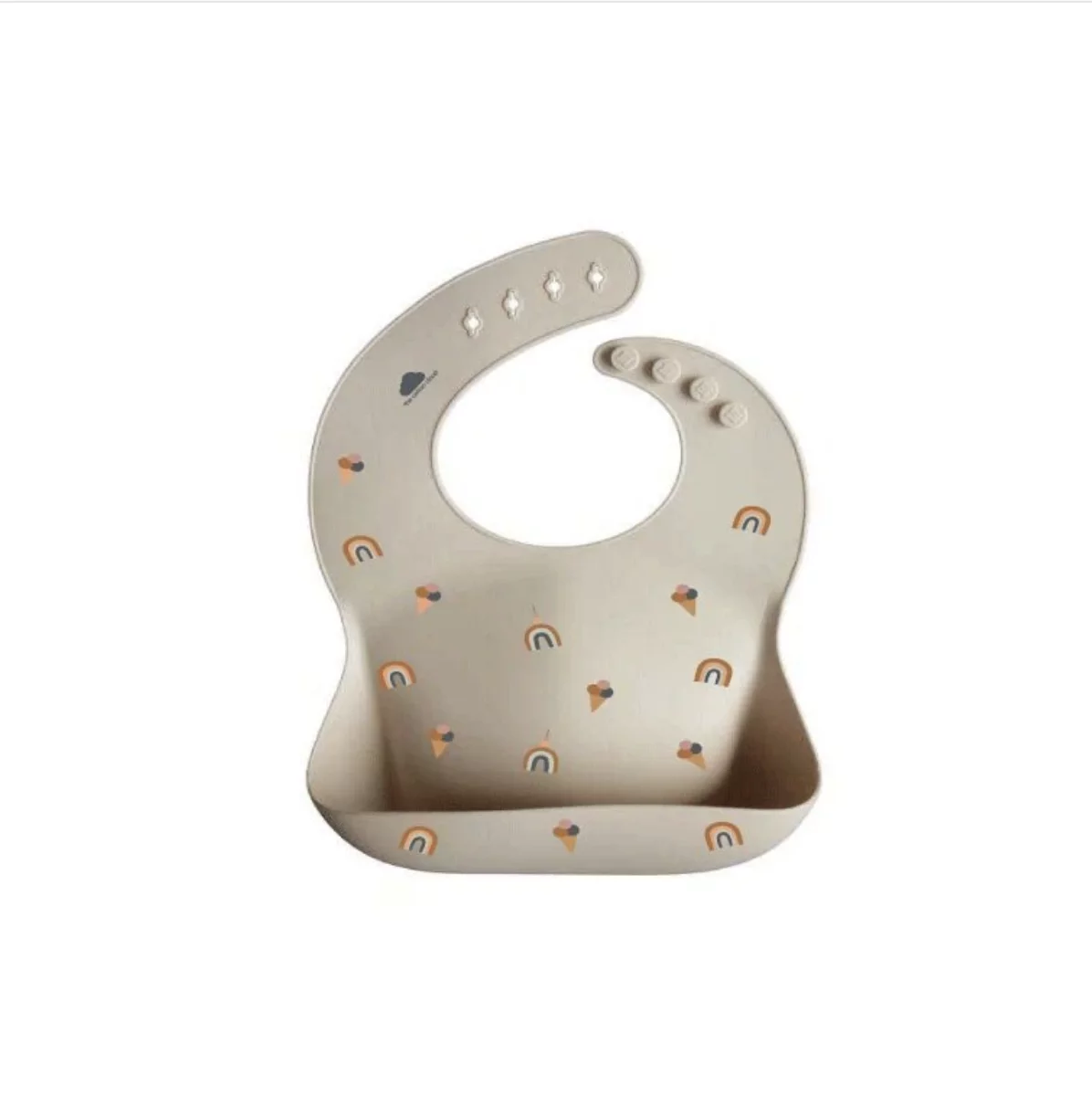 Bavoir en silicone arc-en-ciel