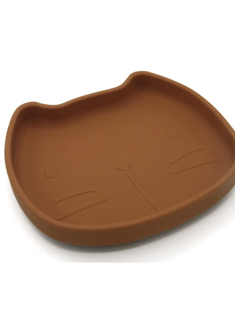 Assiette en silicone avec ventouse Pippa Caramel