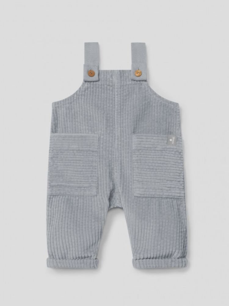 Salopette en velours côtelé bleue 6 mois