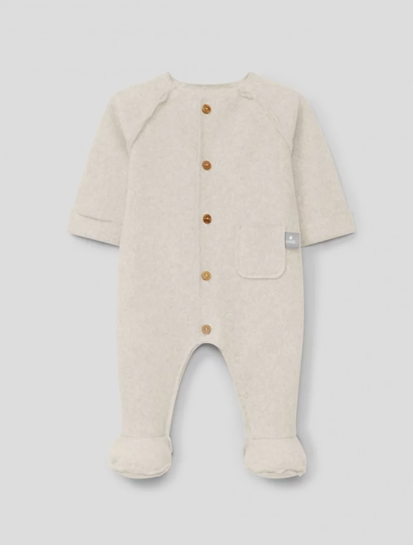 Combinaison en polaire de coton biologique sable