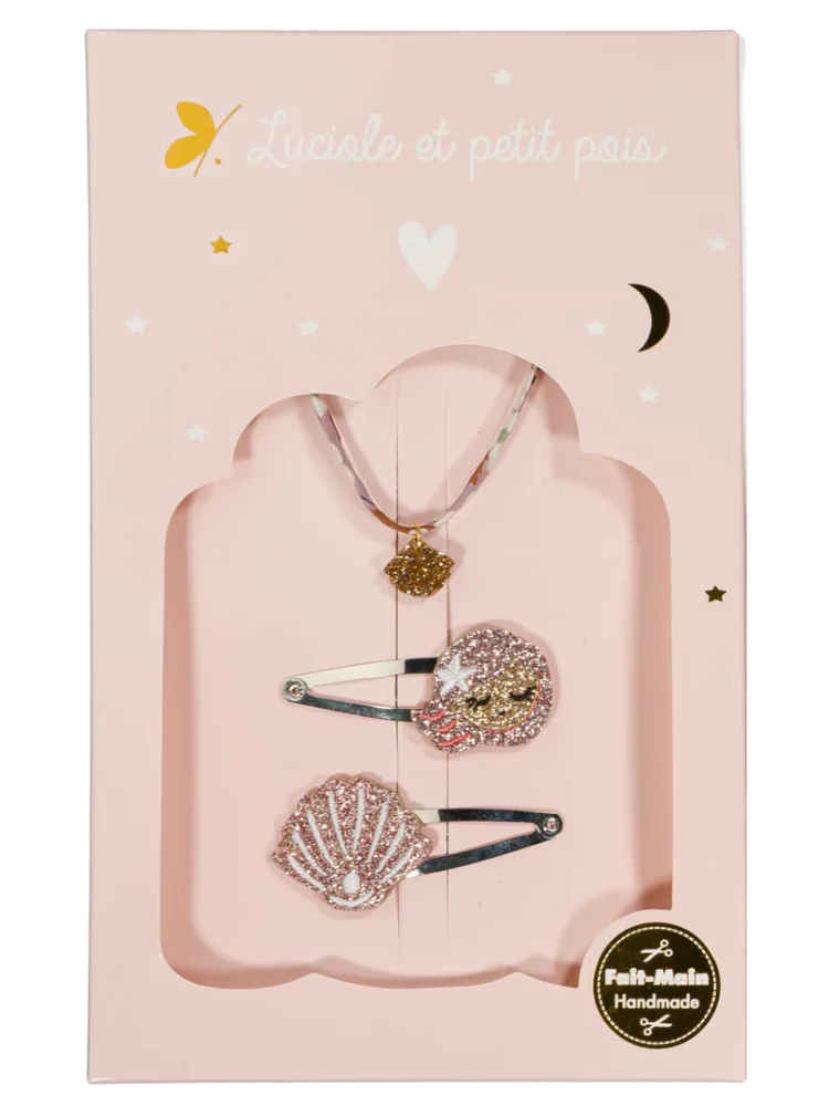 Coffret Pearly - Barrettes Pearly & Bracelet Mitsi Glycine