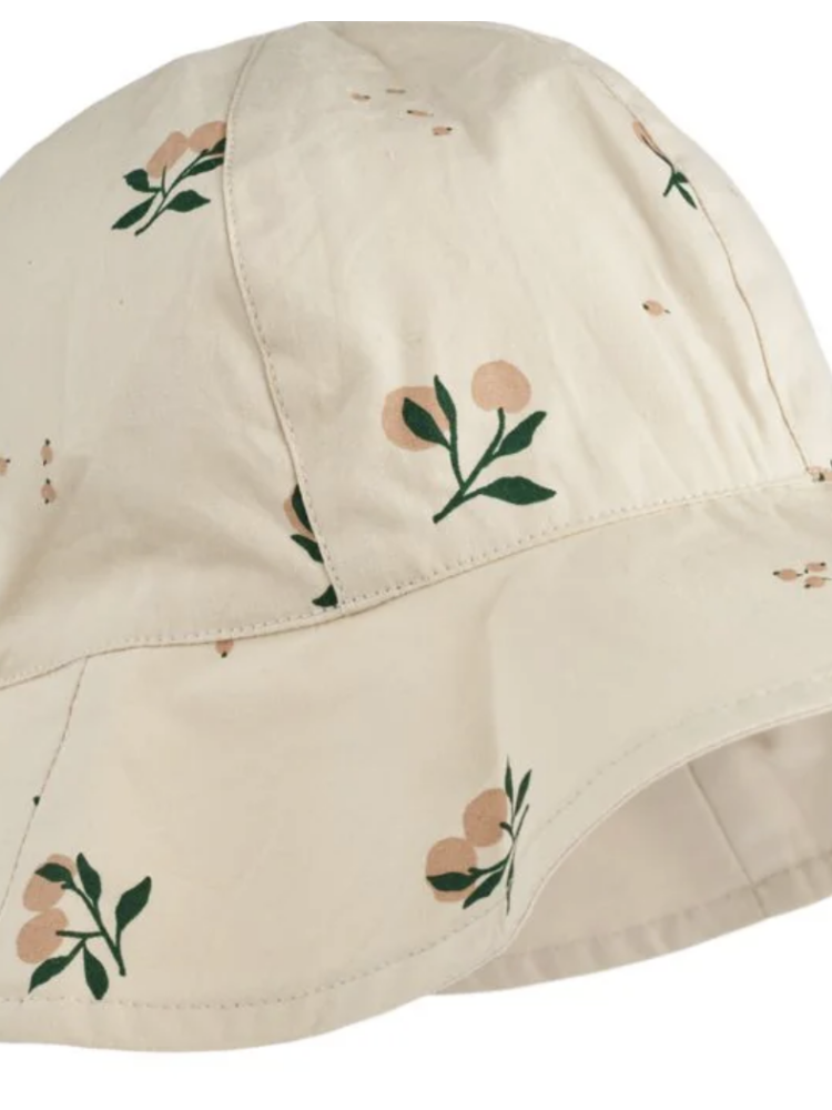 Chapeau de soleil réversible Amelia / Pêche