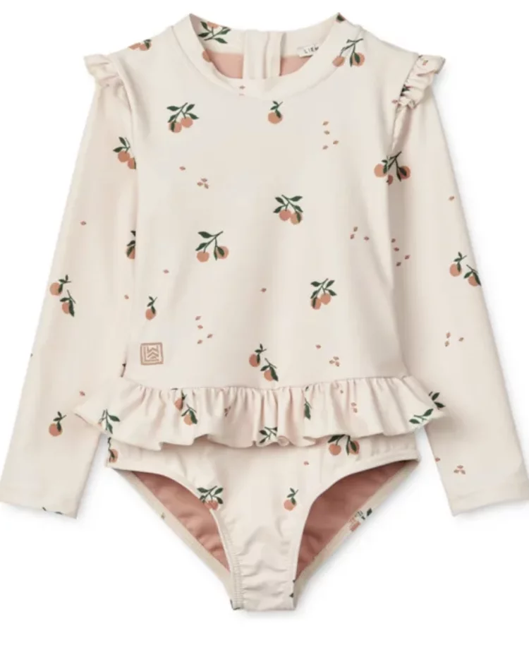 Costume de bain imprimé Sille / Pêche