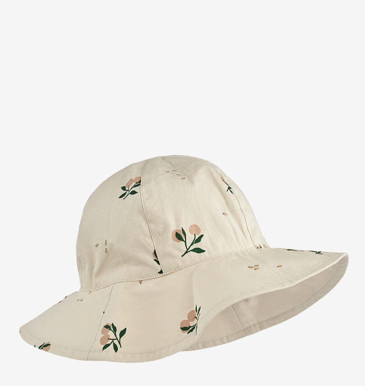 Chapeau de soleil réversible Amelia / Pêche