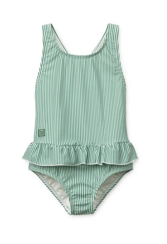 Costume de bain rayé / Jardin lumineux