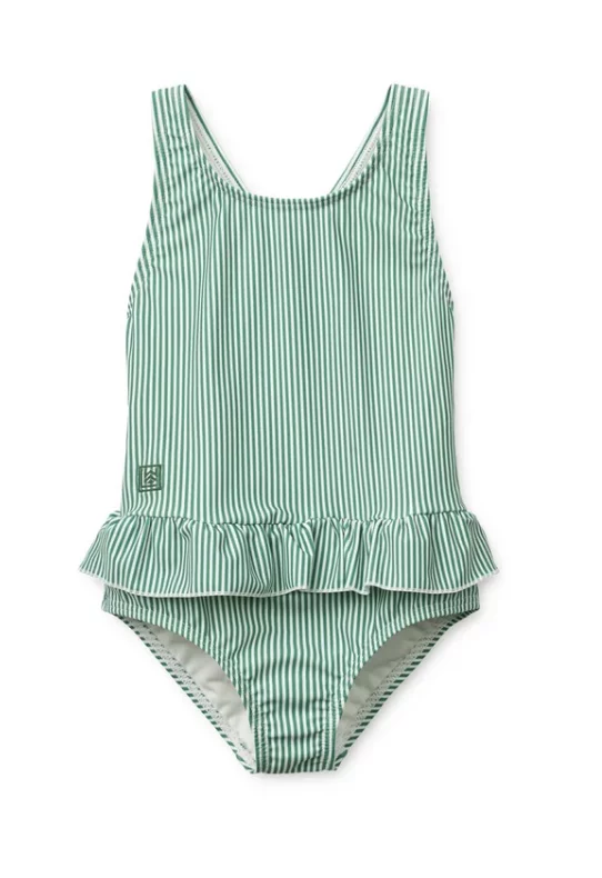 Costume de bain rayé / Jardin lumineux